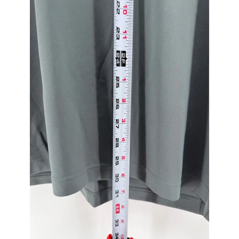 Adidas Golf Polo Shirt 2XL Mens Vista Grey Heather Colorblock 3-Stripe CZ4352